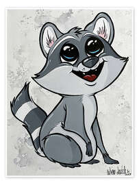 Poster Little raccoon