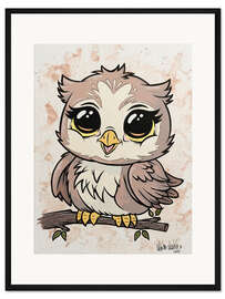 Gerahmter Kunstdruck Kleine Eule