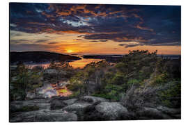 Tableau en aluminium Sunset in Sweden