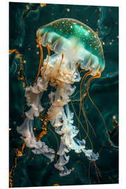 Foam board print Emerald Jellyfish