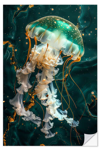 Wall sticker Emerald Jellyfish