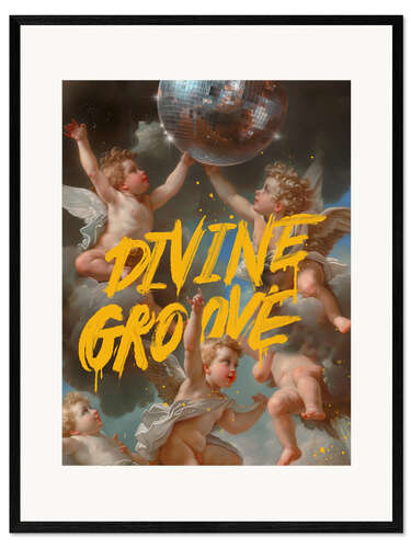 Impression artistique encadrée Divine Groove