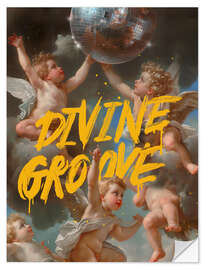 Selvklebende plakat Divine Groove