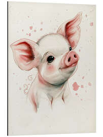 Tableau en aluminium Lucky Pig