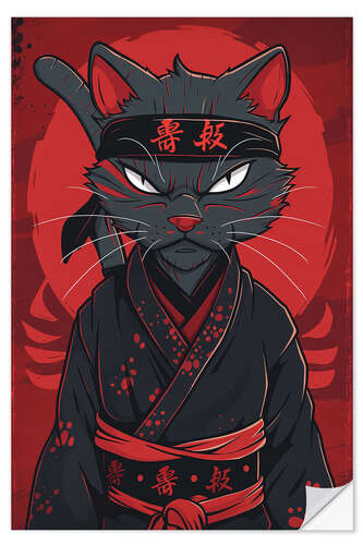 Vinilo para la pared Kimono Cat