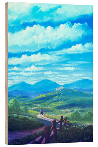 Hout print The Journey