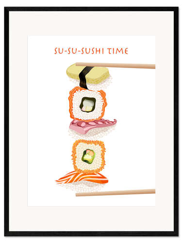 Gerahmter Kunstdruck Sushi time