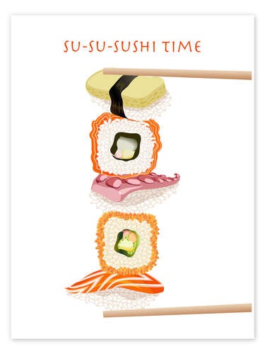 Póster Sushi time