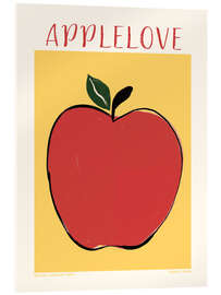 Tableau en verre acrylique Apple Love