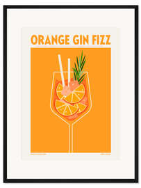 Gerahmter Kunstdruck Orange Gin Fizz