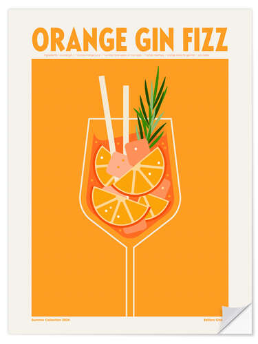 Vinilo para la pared Orange Gin Fizz