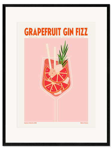 Impresión de arte enmarcada Grapefruit Gin Fizz