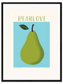 Plakat artystyczny premium w ramie Pear Love