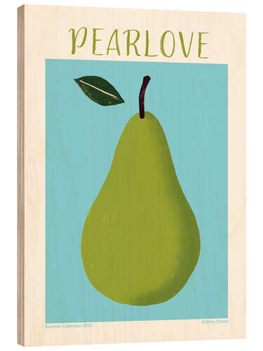 Stampa su legno Pear Love