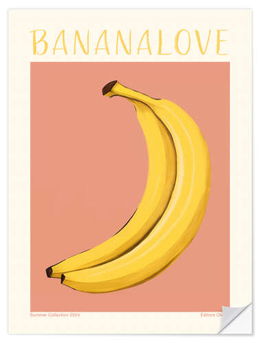 Selvklebende plakat Banana Love