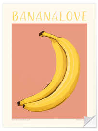 Selvklebende plakat Banana Love