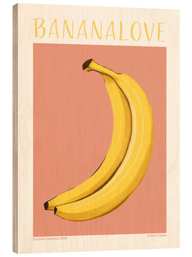 Holzbild Banana Love