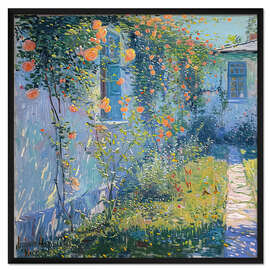 Gerahmter Kunstdruck Dorfgarten