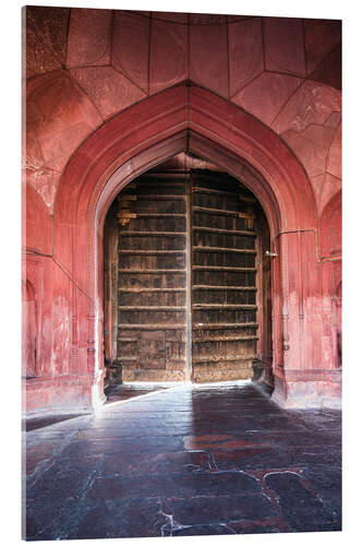 Acrylic print Entrance to the mosque, Delhi, India