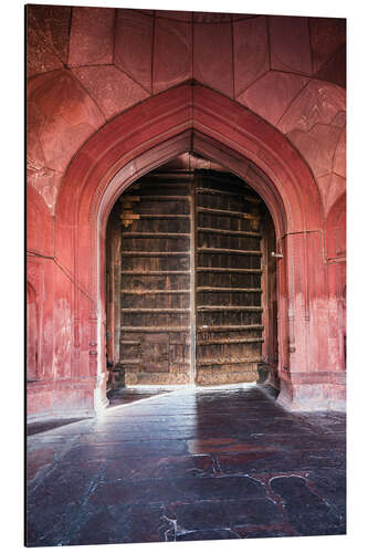 Cuadro de aluminio Entrance to the mosque, Delhi, India