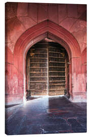 Leinwandbild Eingang zur Moschee, Delhi, Indien