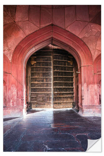 Självhäftande poster Entrance to the mosque, Delhi, India