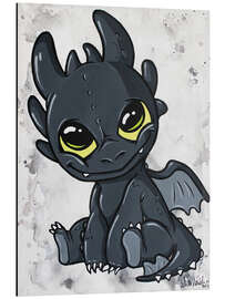 Aluminium print Little black Dragon