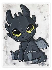 Poster Little black Dragon