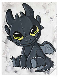 Wall sticker Little black Dragon