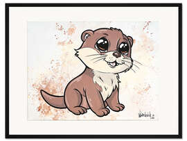 Gerahmter Kunstdruck Kleiner Otter