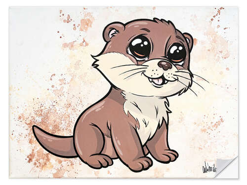 Selvklebende plakat Little Otter