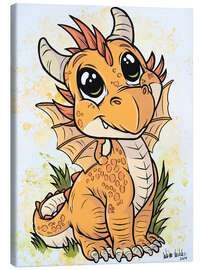 Canvas print Little orange dragon