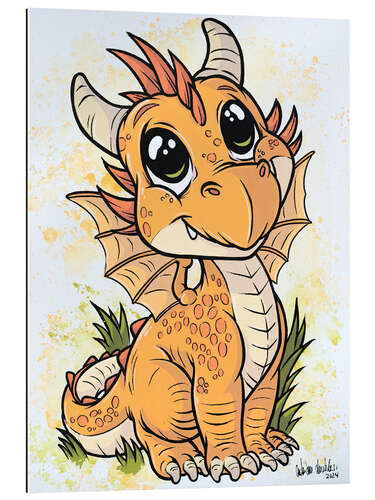 Gallery print Little orange dragon