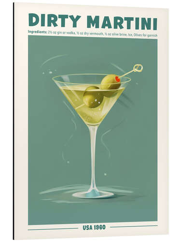 Aluminium print Dirty Martini, USA 1960