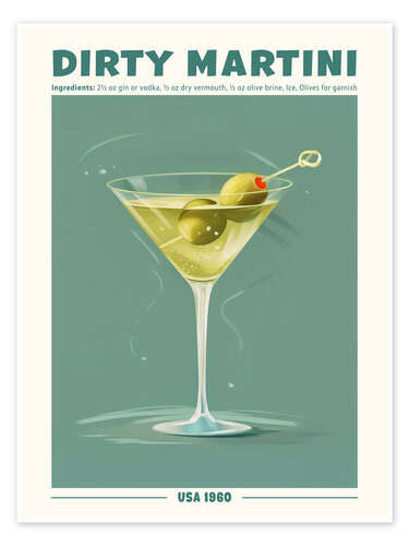 Poster Dirty Martini, USA 1960