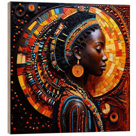 Wood print African Mosaic