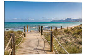 Aluminium print Beach Son Serra de Marina, Mallorca