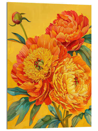 Gallery print Opulent peonies in orange