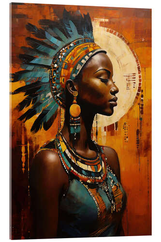 Acrylic print African beauty