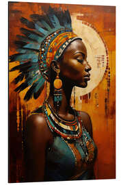 Aluminium print African beauty