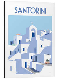 Aluminium print Santorini III