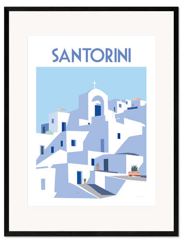 Framed art print Santorini III