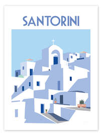 Wall print Santorini III - Omar Escalante