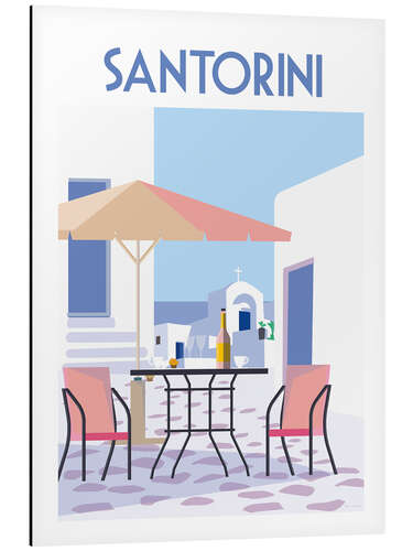 Aluminium print Santorini II
