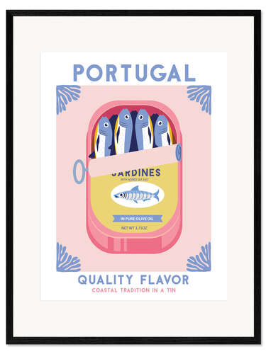 Ingelijste kunstdruk Portugal Quality Flavor