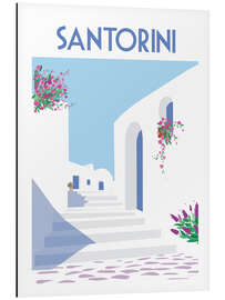 Aluminium print Santorini I