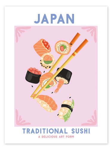 Póster Traditional Sushi, Japan