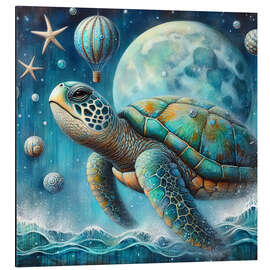 Cuadro de aluminio Magical Sea Turtle I - nobelart