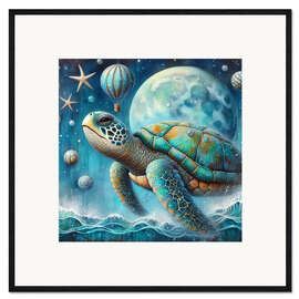 Gerahmter Kunstdruck Magische Meeresschildkröte I