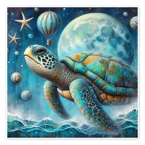 Poster Magical Sea Turtle I